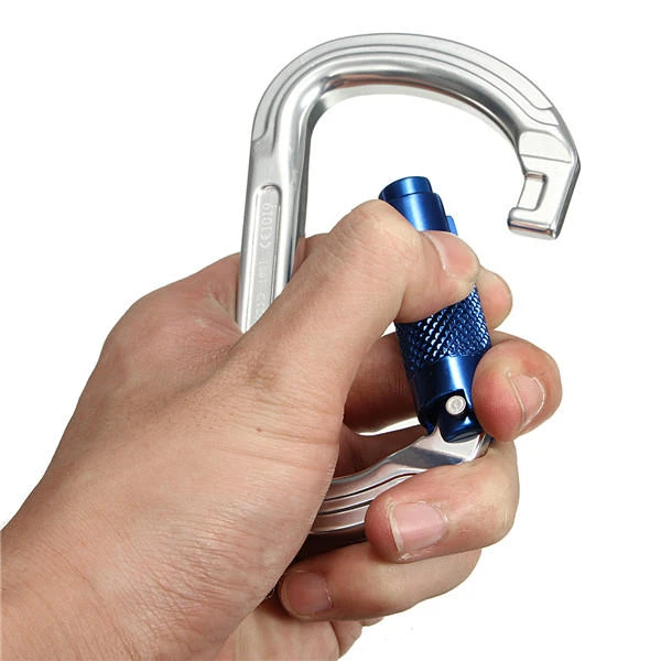30KN Aluminum Alloy D Carabiner - Climbing Safety Tool & EDC Gadget - Image 3