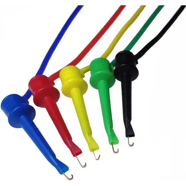 DANIU 2pcs 4mm Banana Plug to Dual Test Hook Cable - 100cm Copper Lead Wire - Image 2
