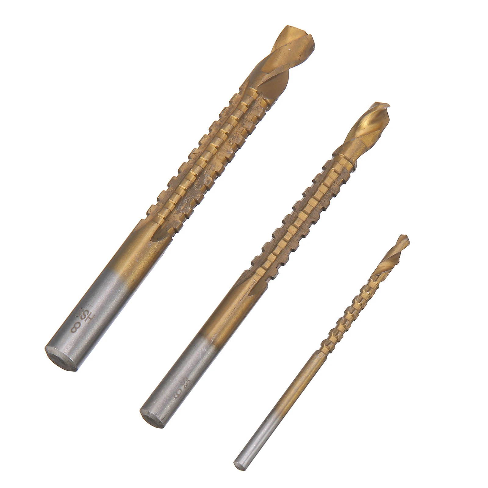6PCs HSS Titanium Step Drill Bit Set | Straight Shank Cone Hole Cutter & Punch - Image 5