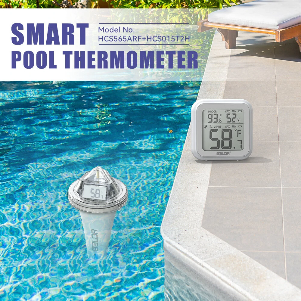 BALDR Digital Pool Thermometer - HOMGAR App | 50°C Range | Humidity & Temp - Image 3