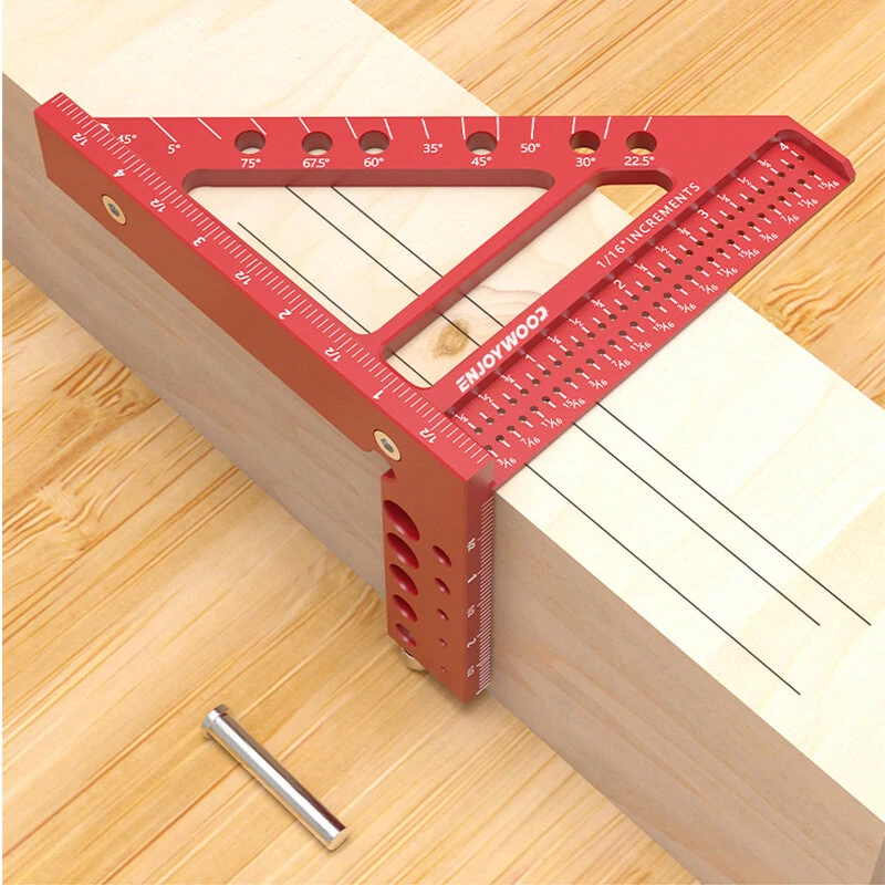 ENJOYWOOD 5 3D Multi-Angle Measuring Ruler - Aluminum Alloy T-Type Square Tool - Image 3
