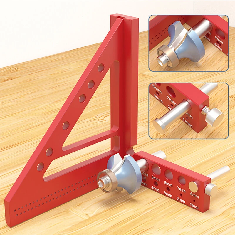 ENJOYWOOD 5 3D Multi-Angle Measuring Ruler - Aluminum Alloy T-Type Square Tool - Image 4