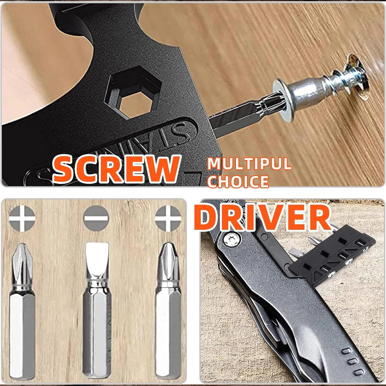 14 in 1 Multitool Hammer with Pliers, Saw & Wrench | Survival Gear Gift for Outdoorsmen - Image 5