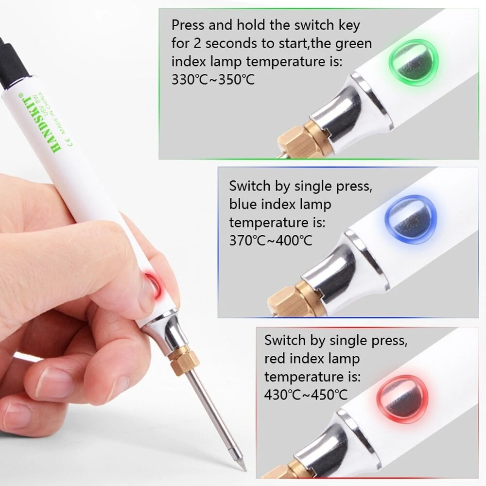 Weller USB Soldering Iron Pen - 5V 8W Fast Heating | Welding Tool Kit - Image 2