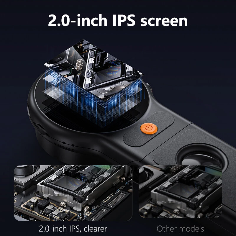 Handheld Digital Microscope 500X Magnification | 2MP Camera 2 Inch IPS Screen | 8 LED Light Type-C Rechargeable - Image 3