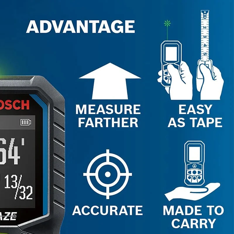 GLM50-23G Green Laser Range Finder - 50m IP65 - 360° Tilt Sensor - Image 3