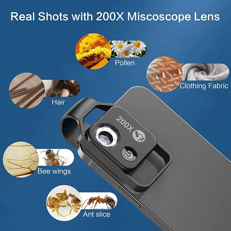 Pocket USB Microscope - 200X Zoom & CPL Lens | Rechargeable for Jewelry, Skin, Lab - Image 4
