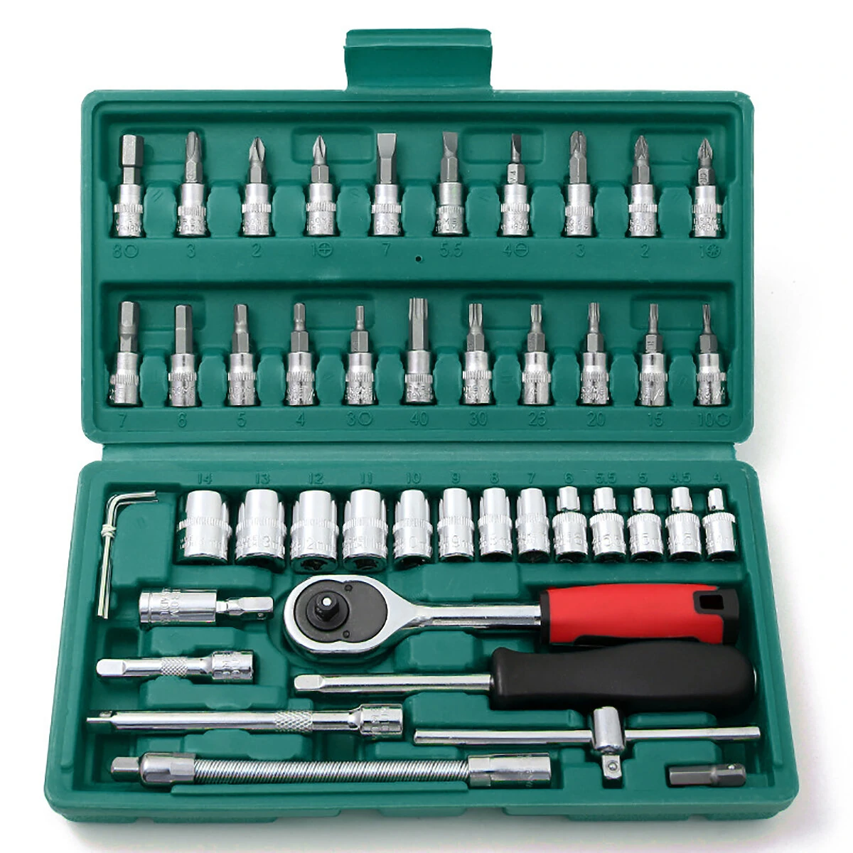 Craftsman 1/4-Inch Drive Socket & Ratchet Set | 40-Piece Auto & Home Repair Kit - Image 4