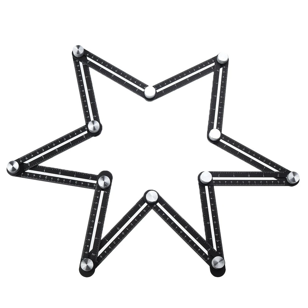 Twelve Folding Ruler | Aluminum Alloy Multifunctional Angle Measurement Tool for Floor Tile & Wood - Image 3