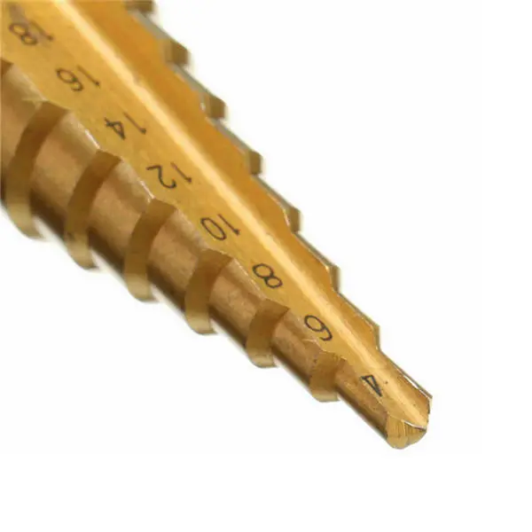 Doersupp 4-22mm Step Drill Bit | HSS Titanium Coated Hex Shank Hole Cutter - Image 5