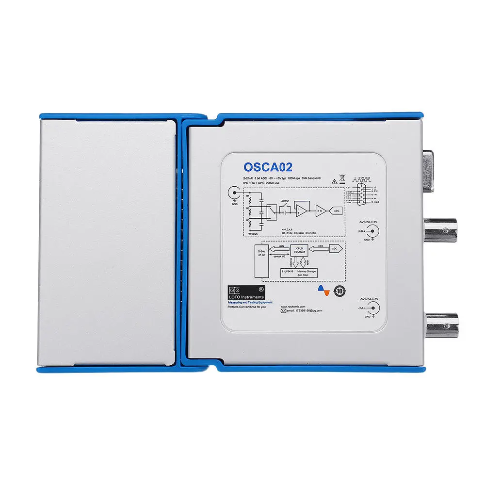 OSCA02L 35MHz 2CH Digital Oscilloscope & Logic Analyzer - 100MS/s Portable USB - Image 2