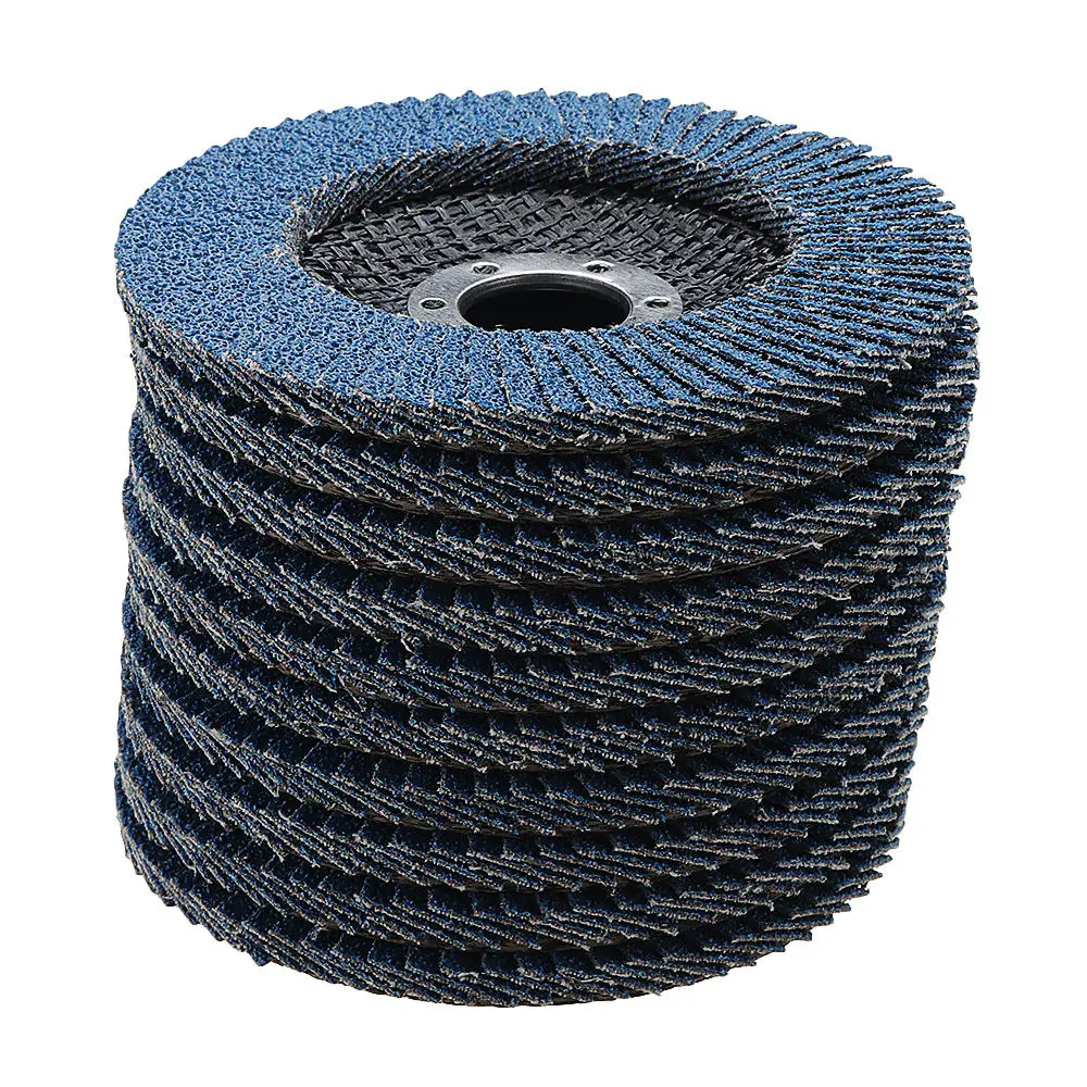Drillpro 10Pcs 4.5 Inch Zirconia Flap Discs - 115mm 40-120 Grit Angle Grinder Wheels - Image 2