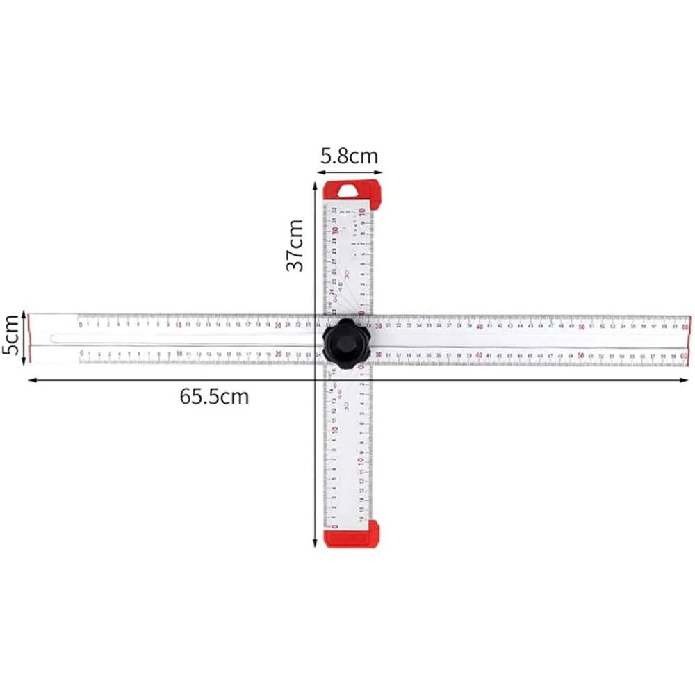 Aluminum Alloy Angle Ruler - 60cm Adjustable Marking Gauge for Woodworking - Image 5