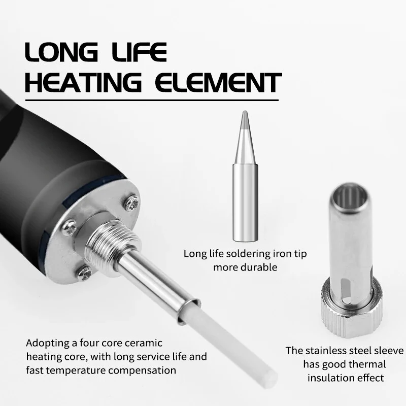 90W Digital Soldering Iron - Adjustable Temperature & Fast Heating | Real-Time Display - Image 5