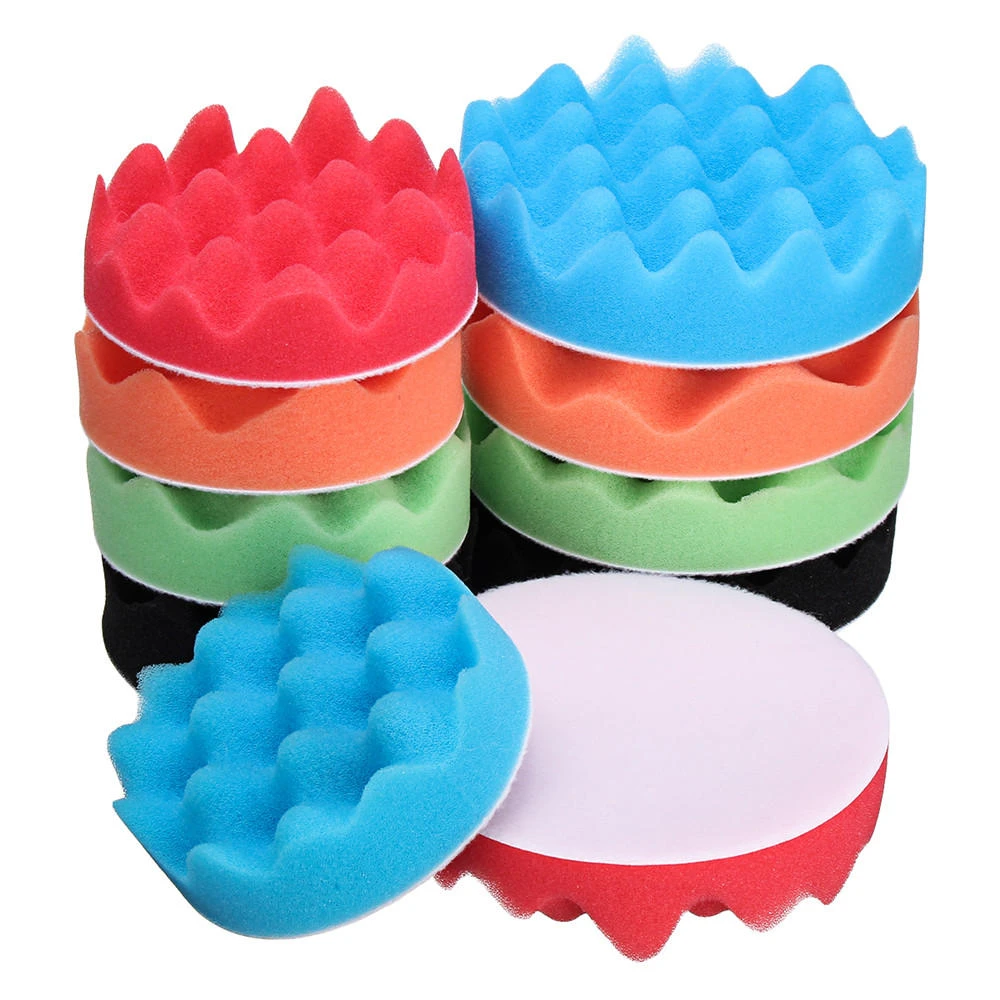 5Pcs 4-5 Inch Sponge Polishing Pad Kit - Waxing Buffing Foam Pads for Polisher - Image 2