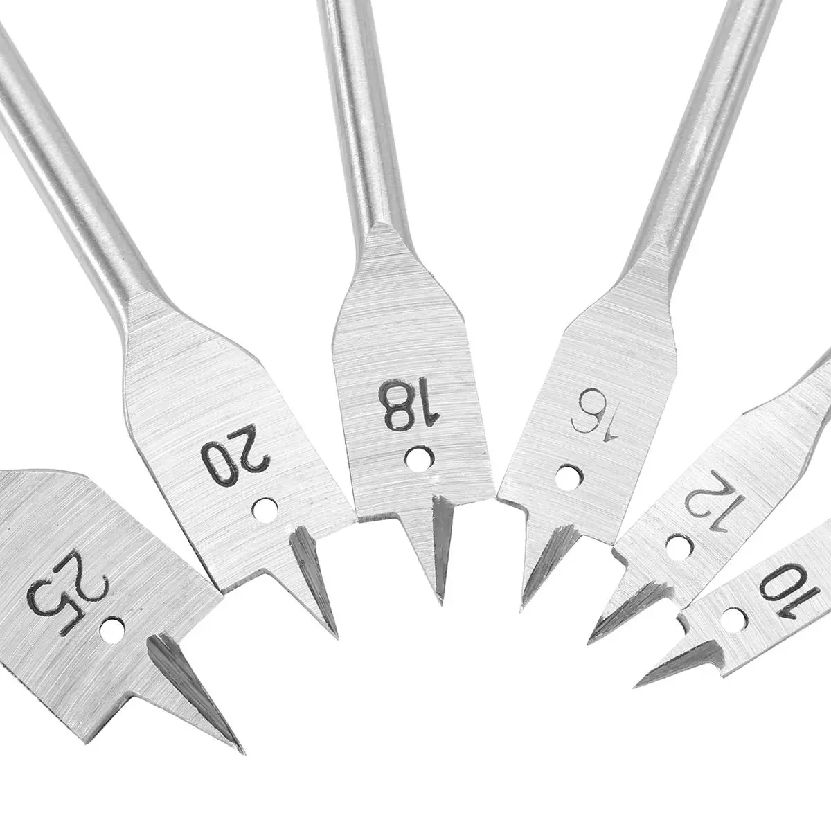 6pcs 10-25mm Flat Spade Drill Bit Set | Hex Shank Woodworking Hole Cutter - Image 4