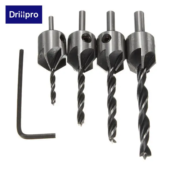 Drillpro DB-C3 5 Flute Countersink Bits 3-6mm Reamer for Woodworking - Image 2