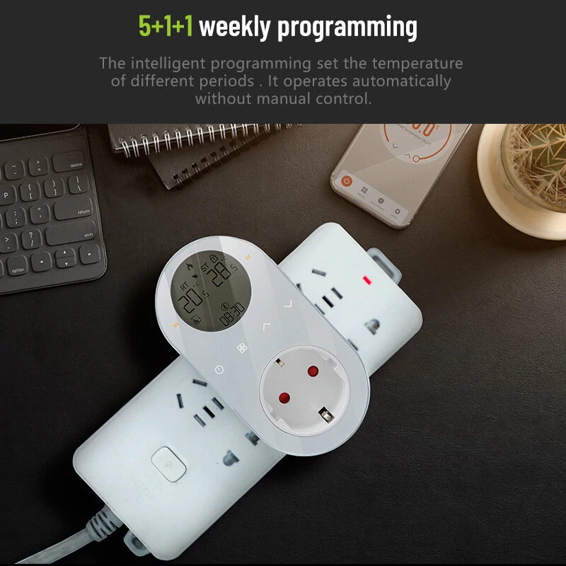 Smart WiFi Thermostat - Wireless Plug-in Heater Controller with LCD Display - Image 5