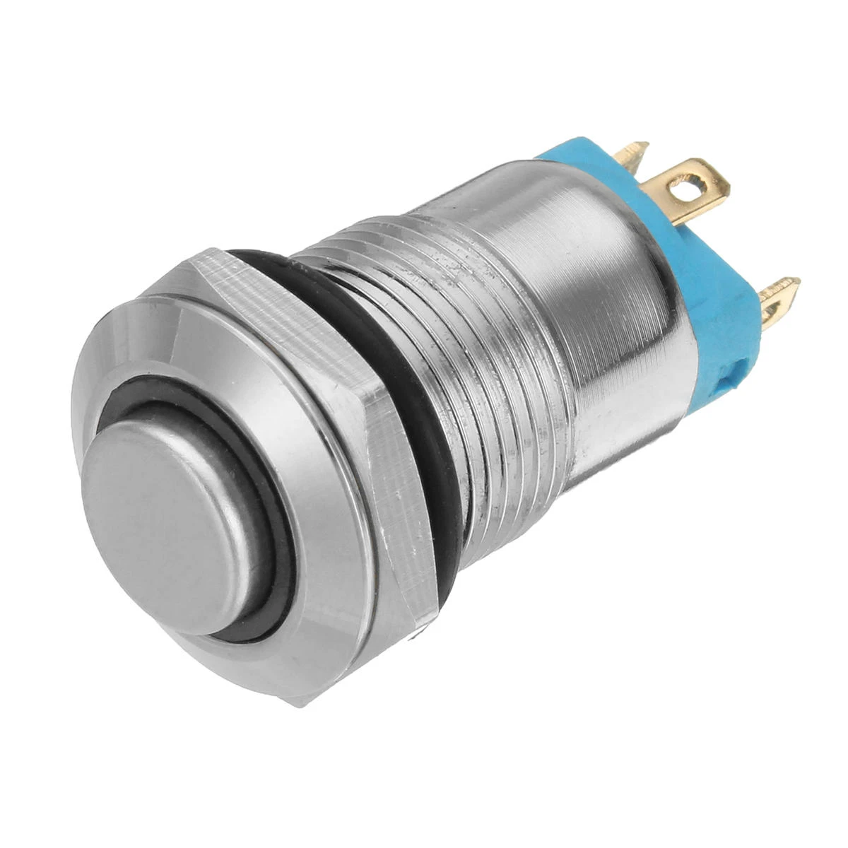 5pcs 12mm Silver Metal Push Button Switch | 4 Pin Latching & Waterproof - Image 4