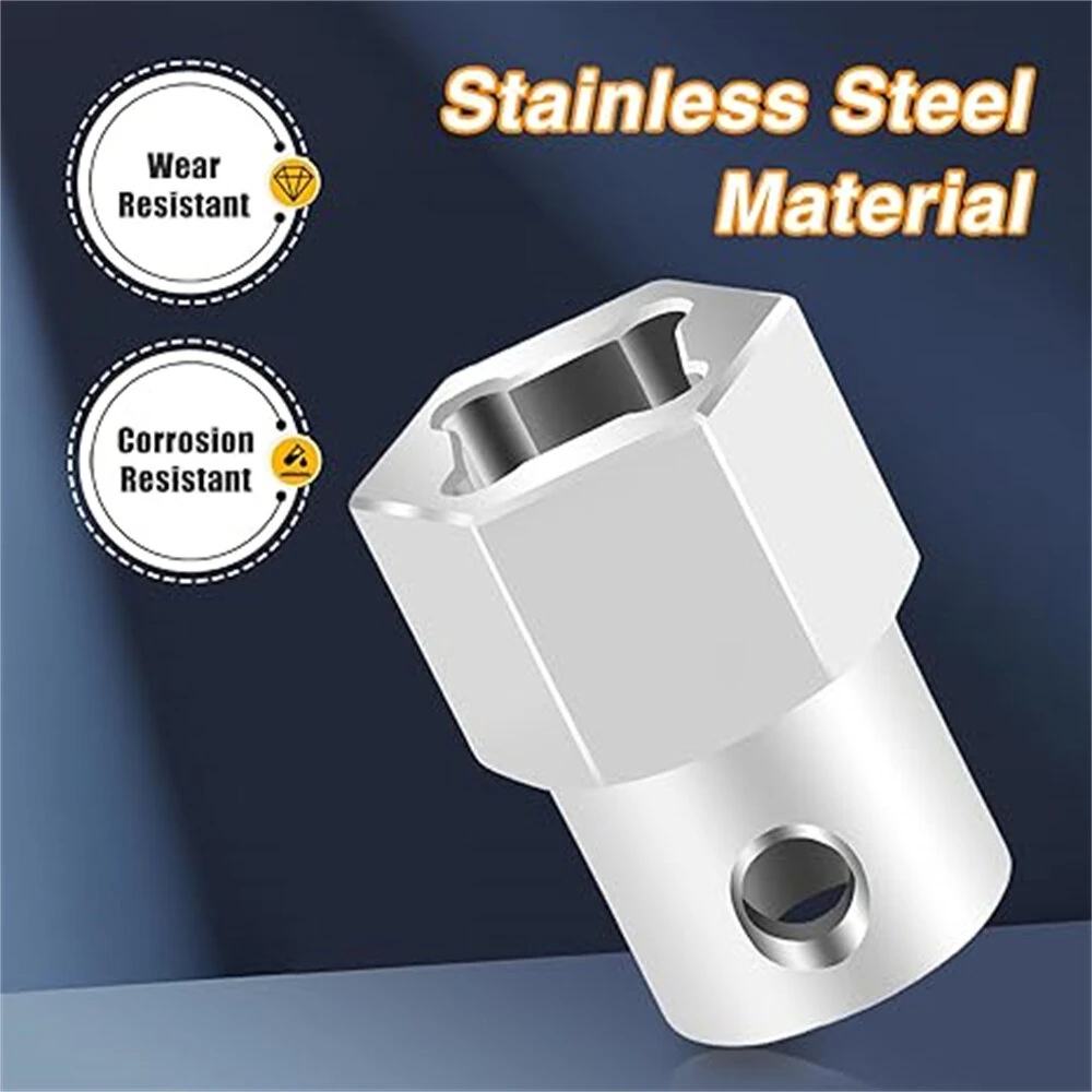 6PCS Wireless Drill Adapter - Stainless Steel Crank Handle for Ratchet & Trailer - Image 2