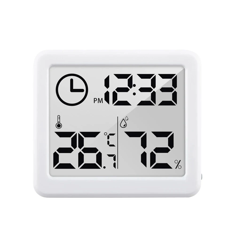 Smart Digital Thermometer Hygrometer - 3.2 Inch LCD Display - Automatic Temperature Humidity Monitor - Image 3