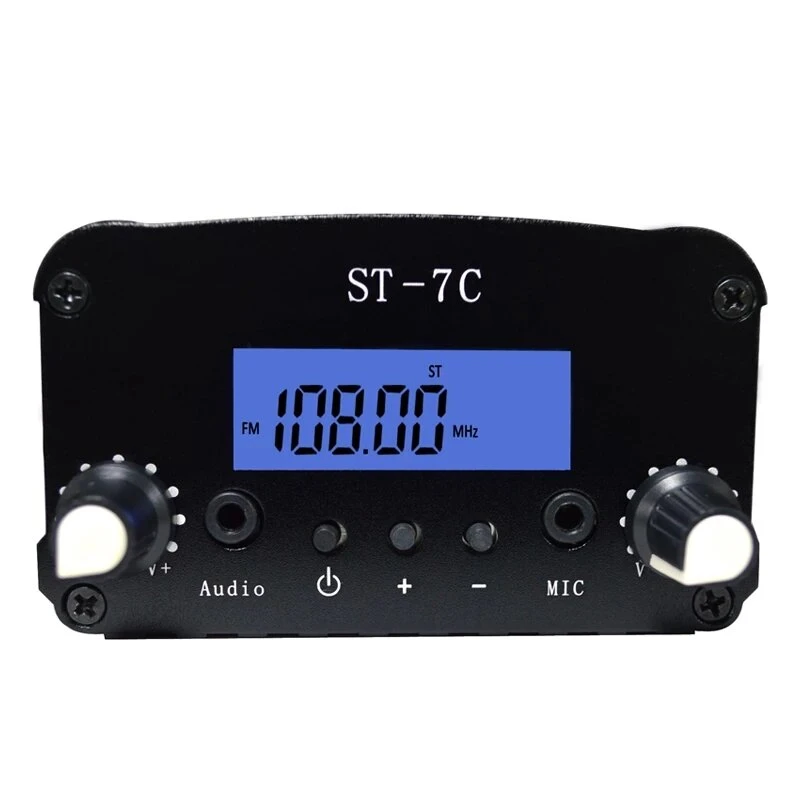 ST-7C 1W/7W PLL FM Transmitter | 76-108MHz Broadcast Station | LCD Display - Image 2
