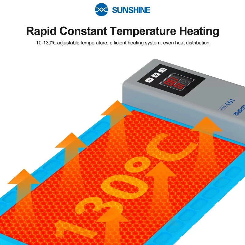 SUNSHINE LS3 Mini LCD Screen Remover | 10-130°C Adjustable Heating Pad for Phone Tablet Repair - Image 3