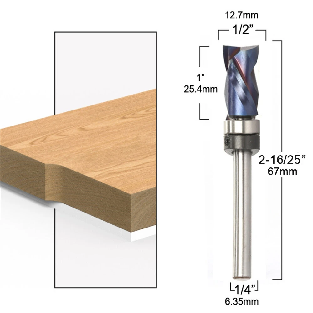 Blue Nano Coated High-End Milling Cutter | Extended Shaft Hard Alloy | Woodworking Router Bit - Image 2