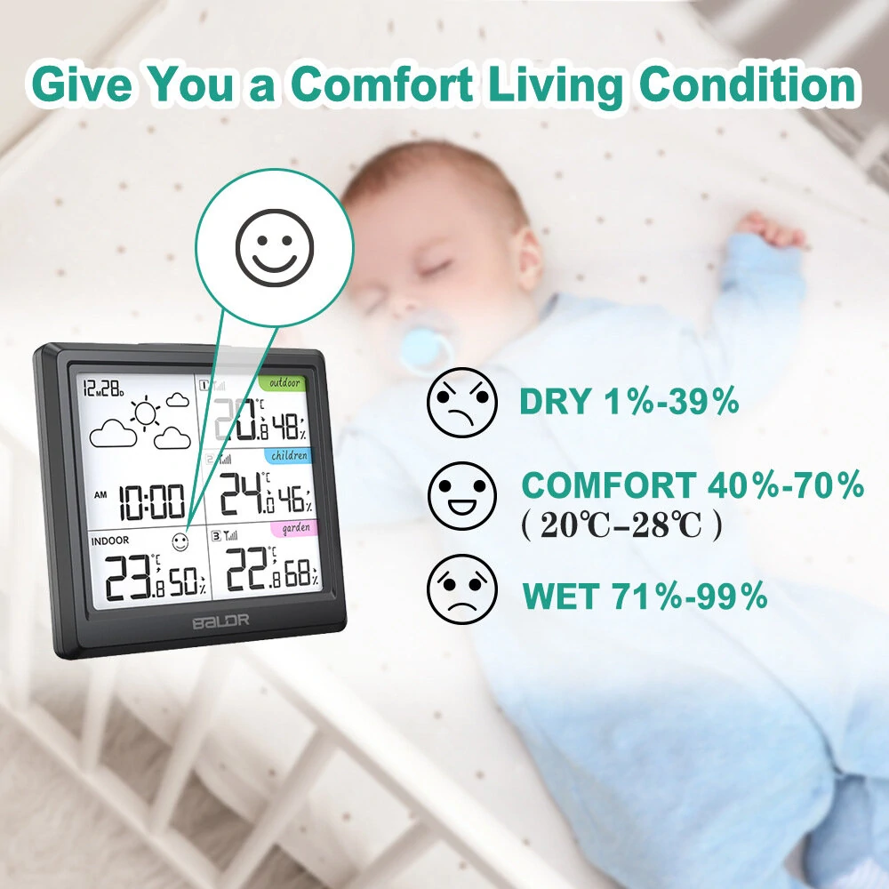 BALDR Wireless Weather Station - Indoor Outdoor Temperature Humidity Meter - Image 4