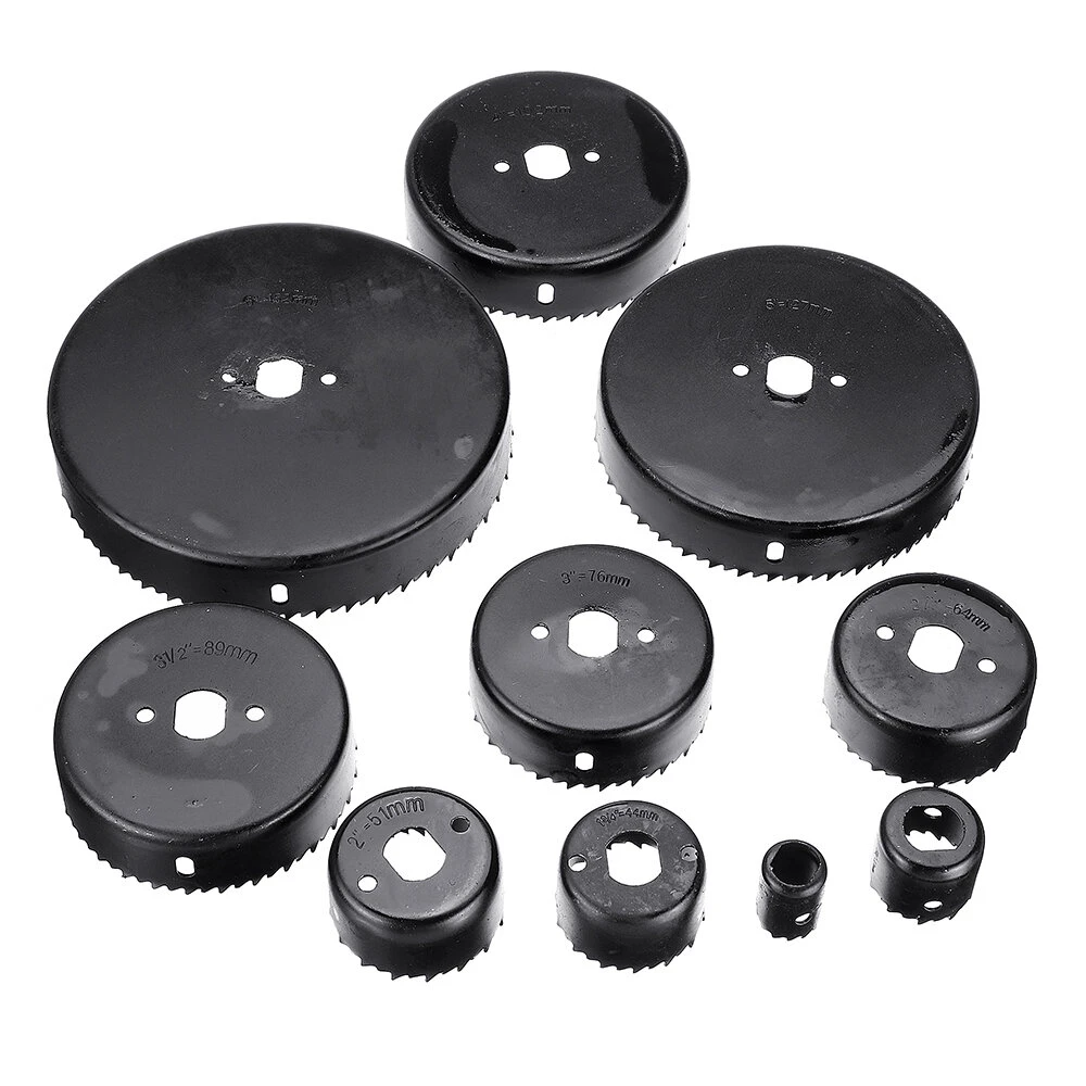 19Pcs Hole Saw Cutter Kit | 13 Blades 19-152mm | For Wood, Plywood, Drywall, PVC - Image 3
