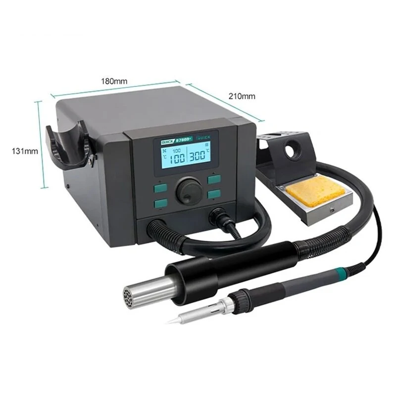 QUICK 8786D+ 2-in-1 Rework Station | Hot Air Gun & Soldering Iron | LCD Display - Image 4
