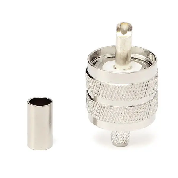 UHF PL259 Male Connector - Crimp for RG58 RG142 LMR195 Cable | Straight Adapter - Image 4