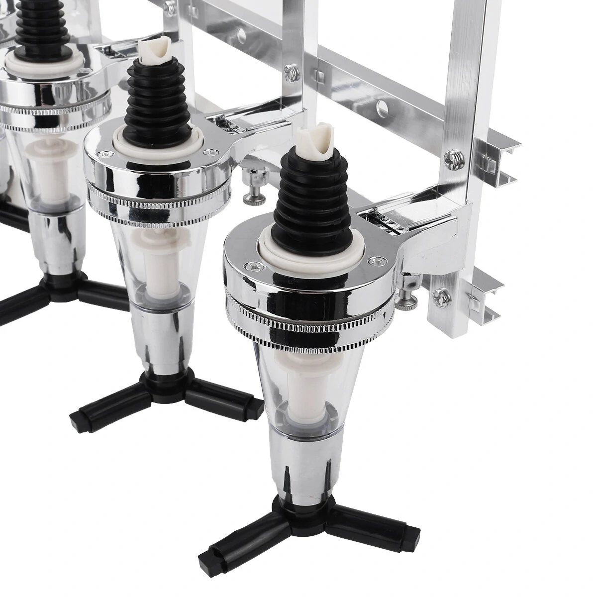 Rotary & Wall Mounted Aluminum Alloy Bar Butler - 6 Bottle Wine Rack - Image 3