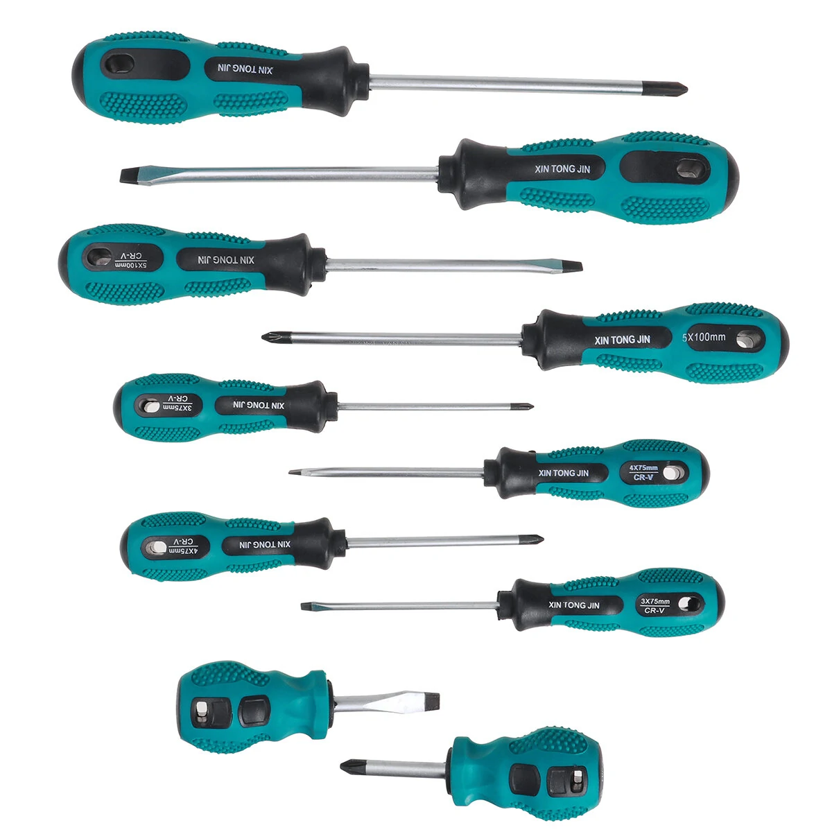 10Pcs Screwdriver Set - Phillips & Slotted w/ Magnetizer - Hardware Tool - Image 5