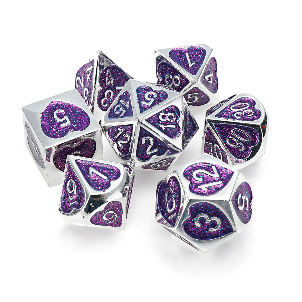 7PCS Metal D&D Dice Set - Polyhedral RPG Game Dice for Dungeons & Dragons - Image 3