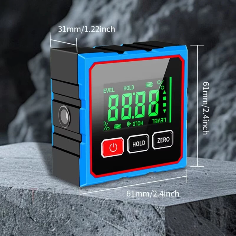 CZDANG Digital Angle Dipmeter | 4-Sided Magnetic Inclinometer ±0.2° Accuracy | Cross Laser Level - Image 2