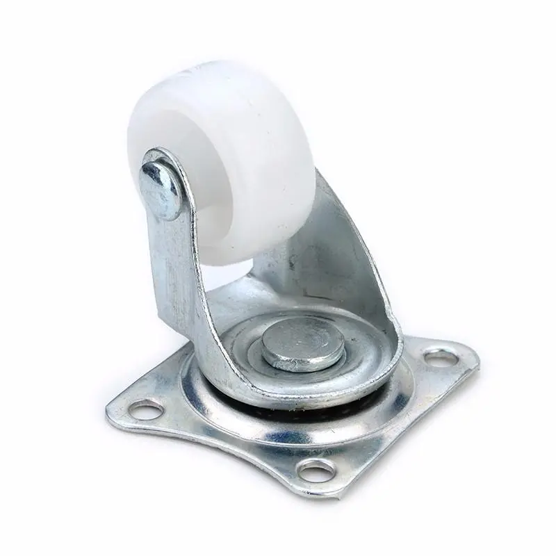 4Pcs 10KG Universal Swivel Casters - 1 Inch White PP Nylon Wheels for Furniture & Trolley - Image 3
