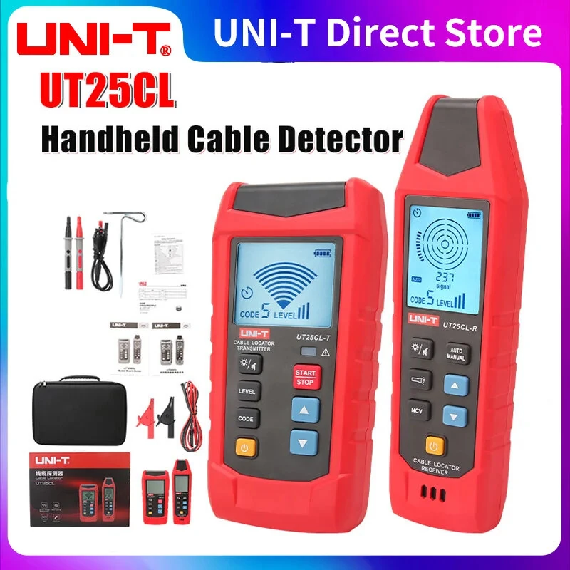 UNI-T UT25CL-T Handheld Cable Locator | 33KHz Signal & 480V Voltage Test - Image 2