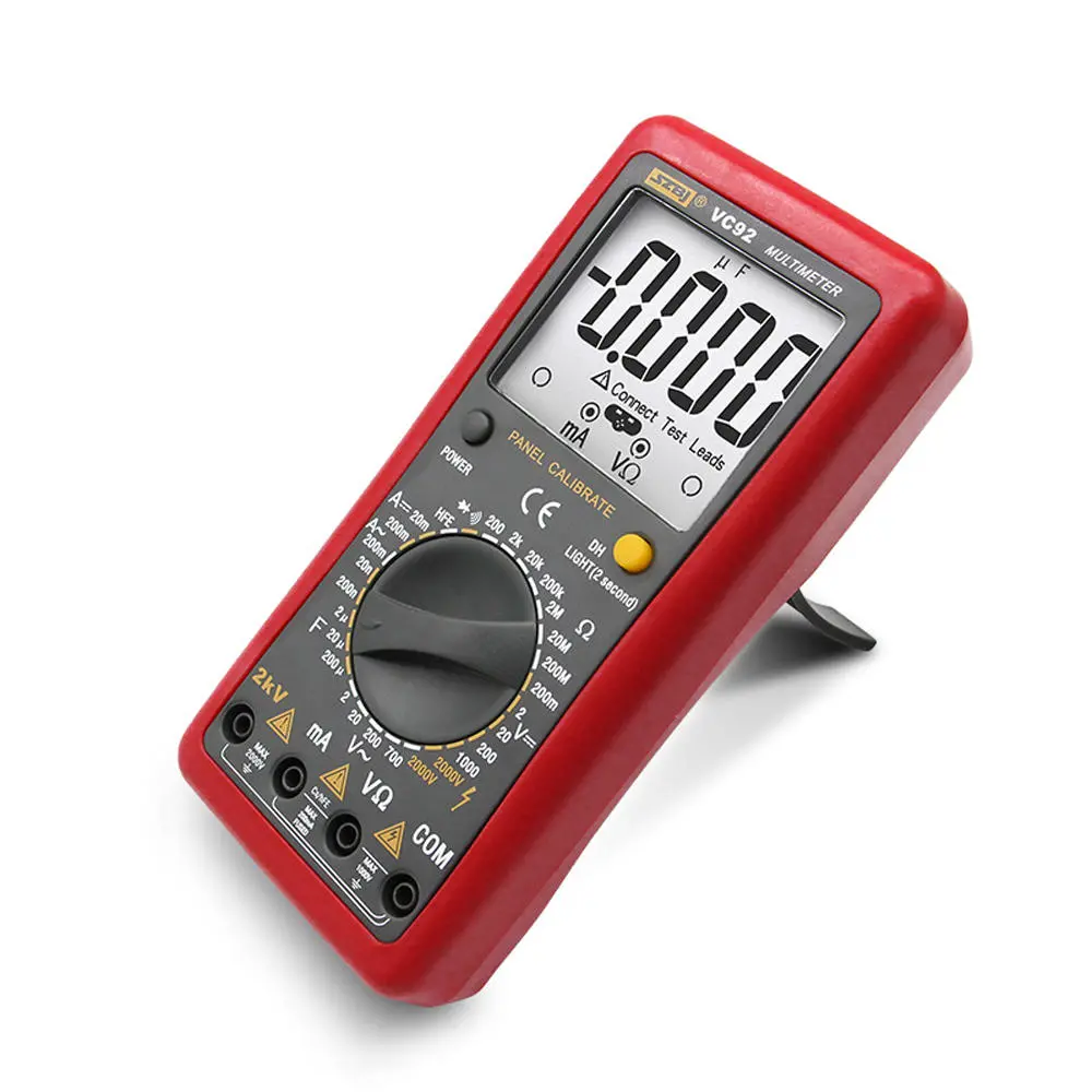 VC92 Digital Large Screen Multimeter | 2000V AC/DC Voltage Tester | 2KV High Voltage Measurement - Image 2
