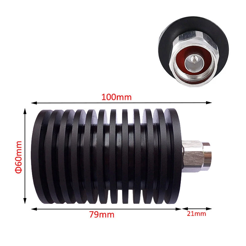 RF Dummy Load 100W DC-3GHz | 50 Ohm N-Male Coaxial Termination - Test Parts - Image 4