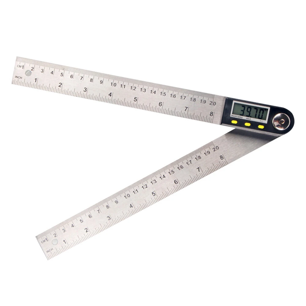 Digital LCD Angle Ruler | 0-500mm Stainless Steel Electronic Goniometer with Hold & Zeroing - Image 2