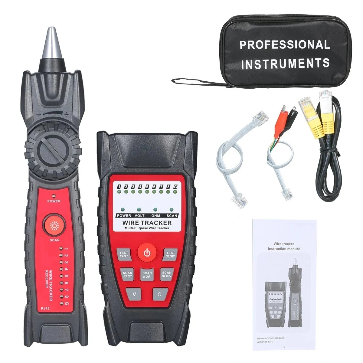 GT66 Portable RJ11 RJ45 Cable Tester - Wire Tracker & Network Line Finder with LED Light - Image 4