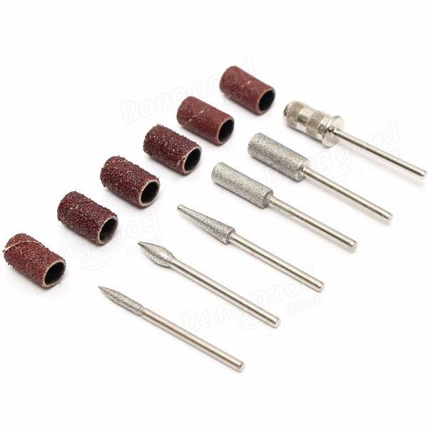 Nail Drill Sanding Bands 300pcs - 80/120/180 Grit with 6 Replacement Bits Set - Image 3