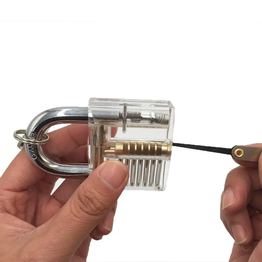 Daniu 12pcs Lock Pick Set + 10 Key Extractors + Transparent Practice Padlock - Image 5