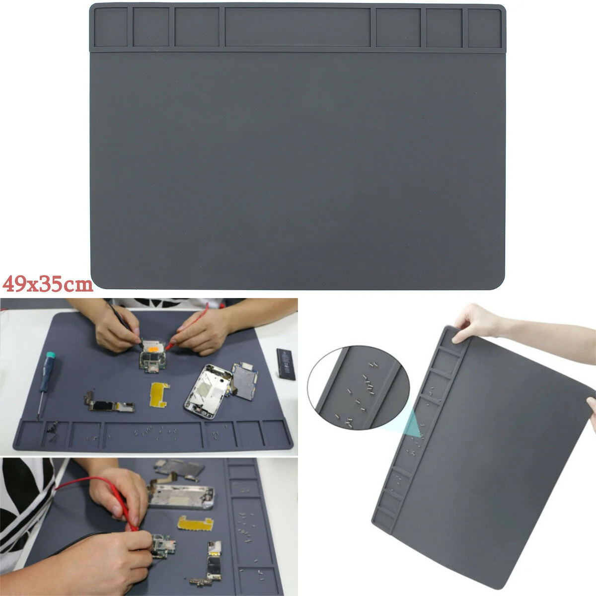 Daniu 49x35cm Big Magnets Pad Heat Insulation Soldering Repair Station Platform - Image 3