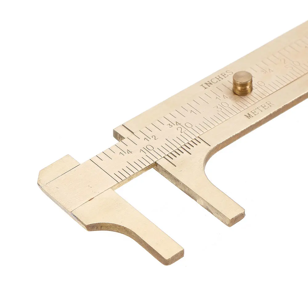 Mini Brass Vernier Caliper - 80mm Double Scale Sliding Gauge Pocket Tool - Image 5
