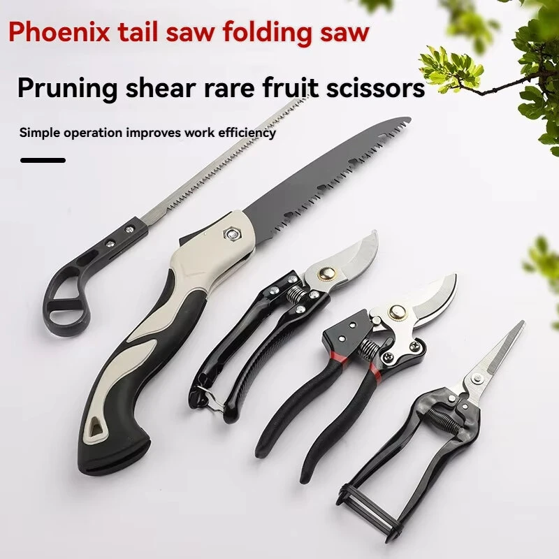 5-in-1 Garden Tool Set - Stainless Steel Folding Saw & Pruning Shears | Portable - Image 2