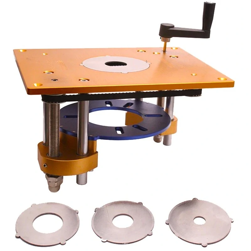Wood Router Lift System with Insert Plate - Adjustable DIY Workbench for Carving & Trimming - Image 5