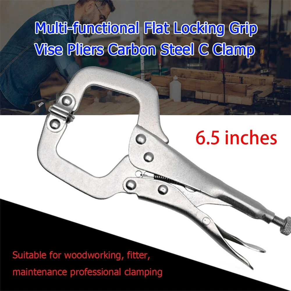 IRWIN 6.5 Inch Heavy Duty C-Clamp Locking Pliers | Carbon Steel with Swivel Pads for Woodworking & Welding - Image 3