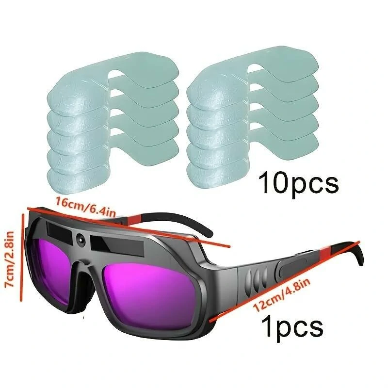 Auto Darkening Welding Goggles - Large View Anti-Scratch Glasses for Plasma Cutting - Image 2